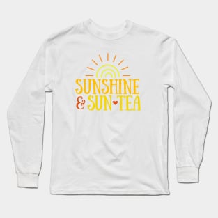 Sunshine & Sun Tea - Summer Iced Tea Long Sleeve T-Shirt